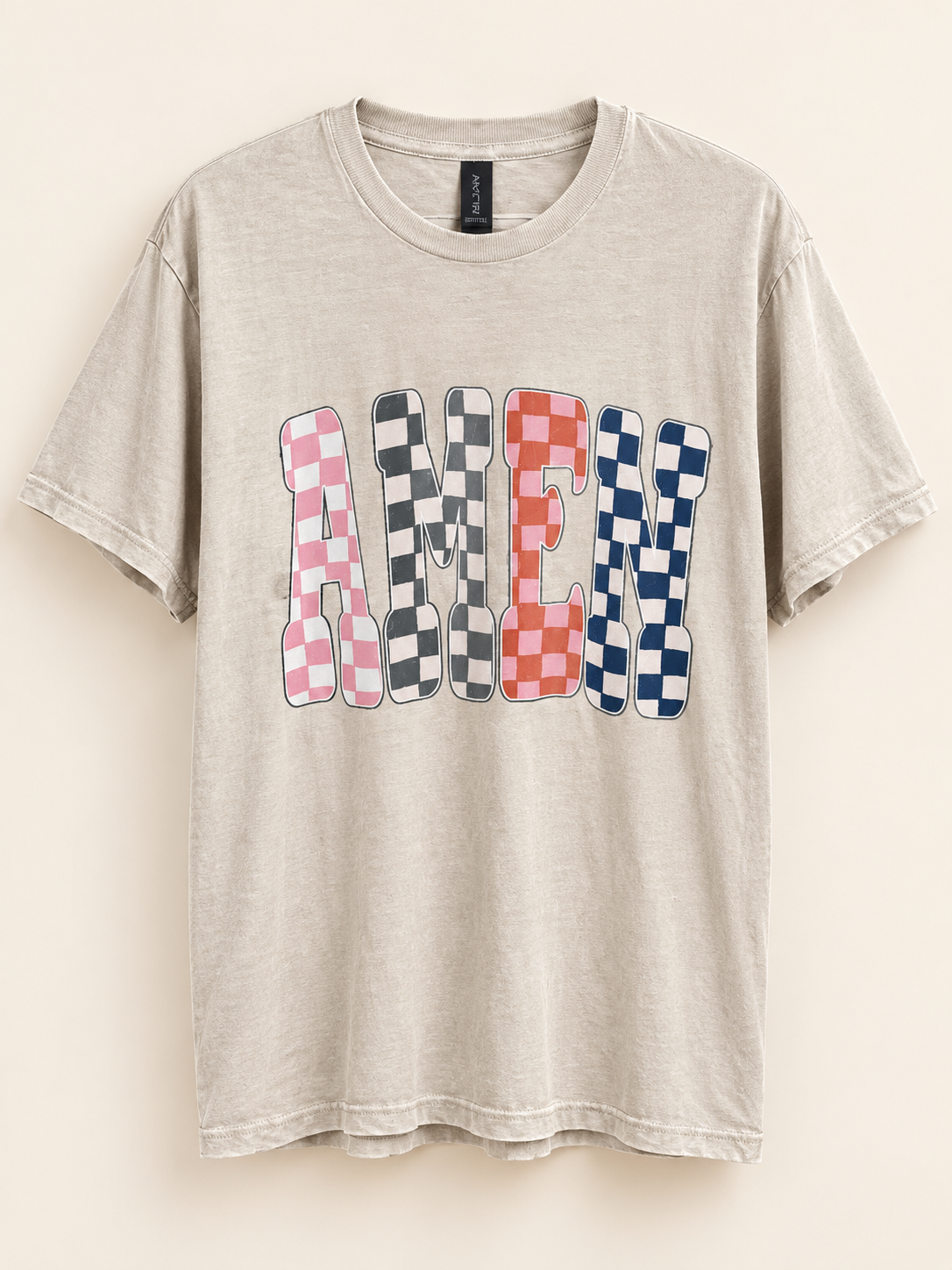 Checkered Amen Tshirt
